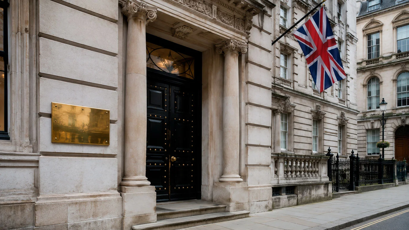 Official UK Gambling Commission building exterior with regulatory signage