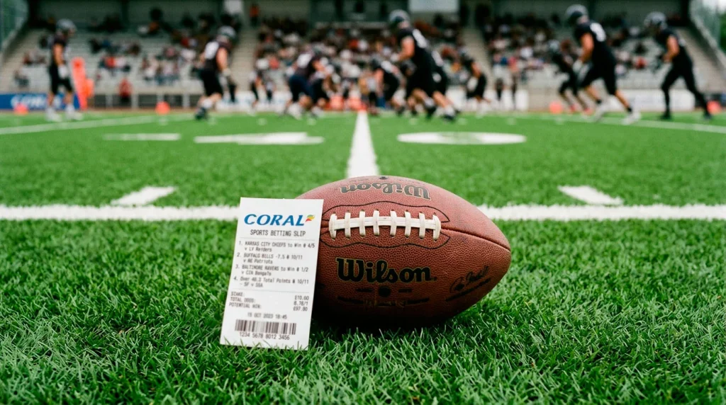 Overview of NFL betting market categories available at UK sportsbooks from pre-match to in-play