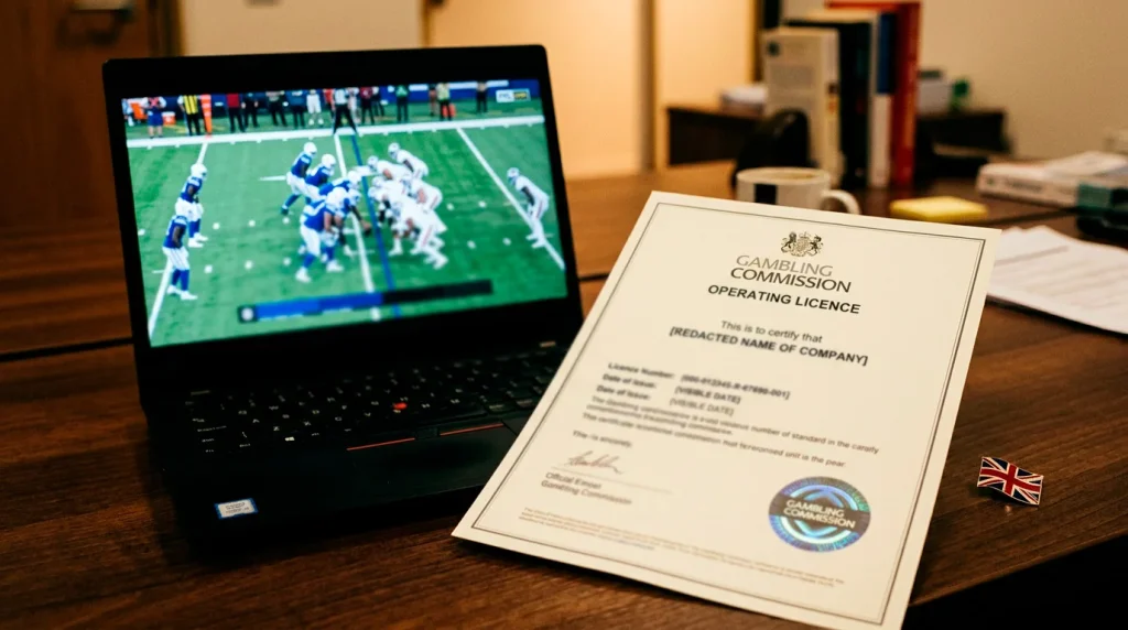 UK Gambling Commission regulatory framework applied to NFL betting at licensed sportsbooks